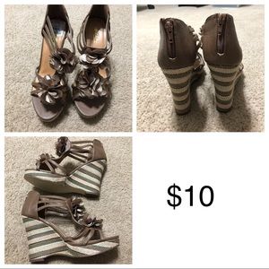 Wedge sandal heels
